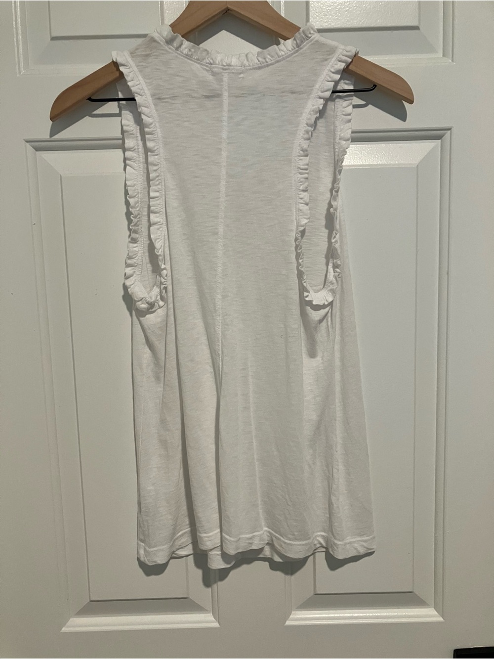 LAmade White Ruffle-Trim Sleeveless Tank - Picture 2 of 5